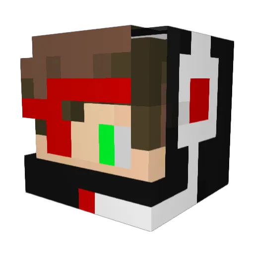 ZiRaFaBrT Minecraft avatar head, 3D render