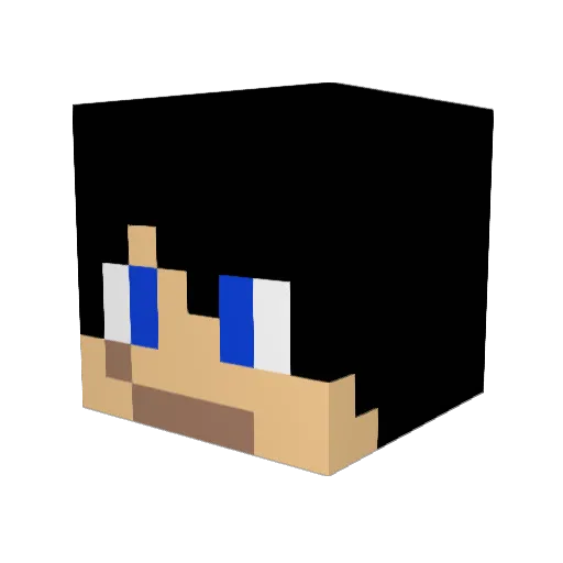 ZiSSLE Minecraft avatar head, 3D render
