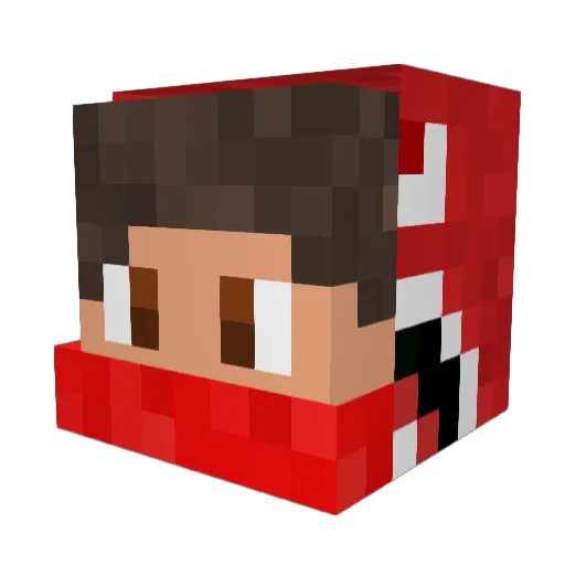 ZiSirio Minecraft avatar head, 3D render