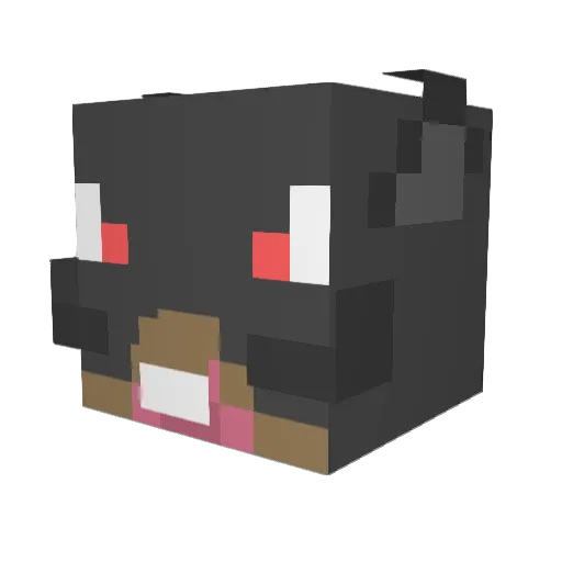 Zi_Rat Minecraft avatar head, 3D render