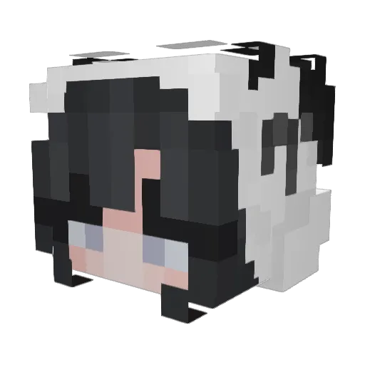 Zi_Yue_09 Minecraft avatar head, 3D render