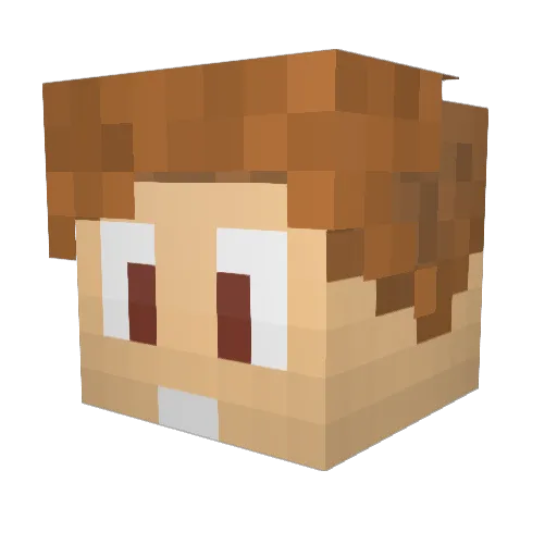 Ziaakta Minecraft avatar head, 3D render