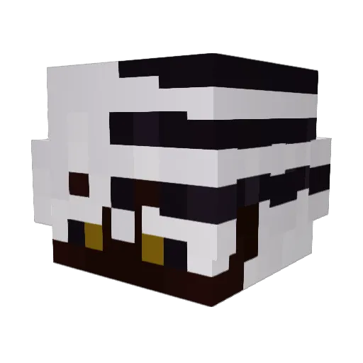 ZiakTwT Minecraft avatar head, 3D render