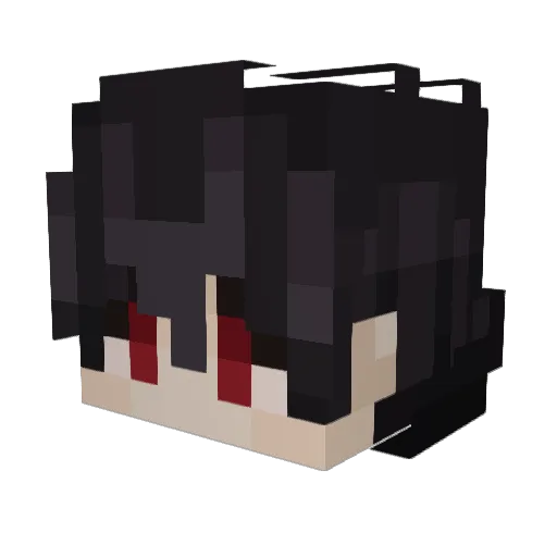 Zialos Minecraft avatar head, 3D render