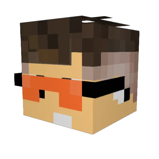 ZiamBlink Minecraft avatar head, 3D render