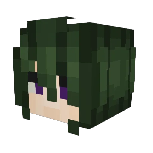 Ziami_Nailt Minecraft avatar head, 3D render