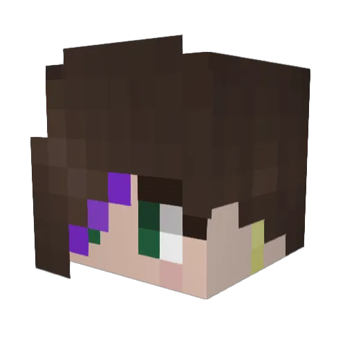 Zianna22 Minecraft avatar head, 3D render