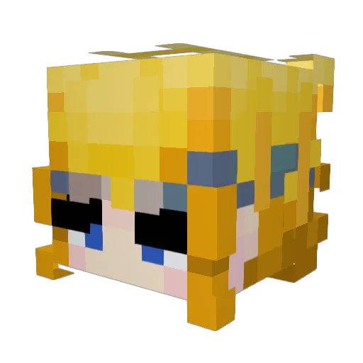 Zianx21 Minecraft avatar head, 3D render