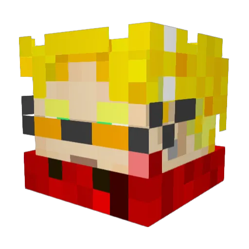 Zib118 Minecraft avatar head, 3D render