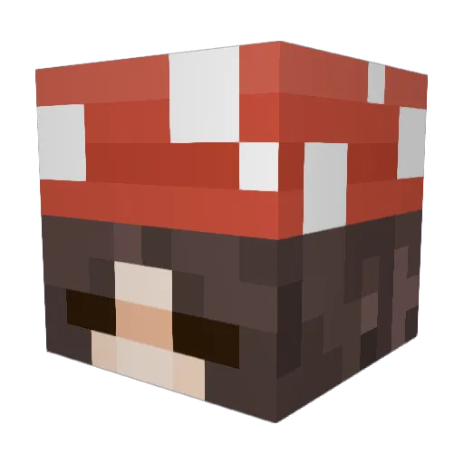 ZibbyGames Minecraft avatar head, 3D render