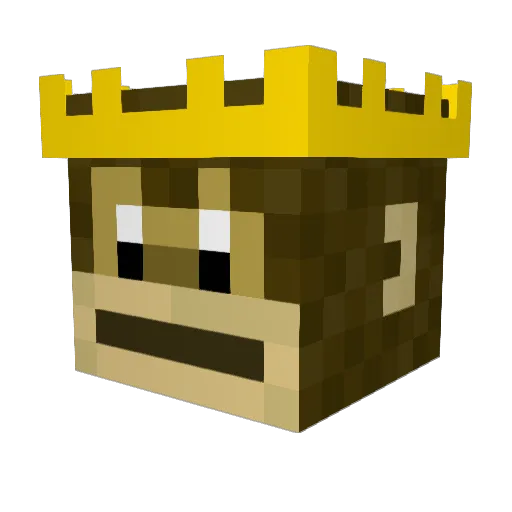 Zibbzzz1 Minecraft avatar head, 3D render
