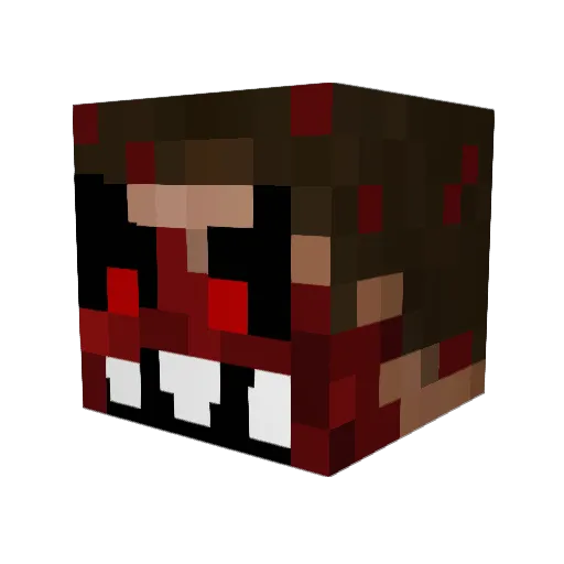 Zibimary Minecraft avatar head, 3D render