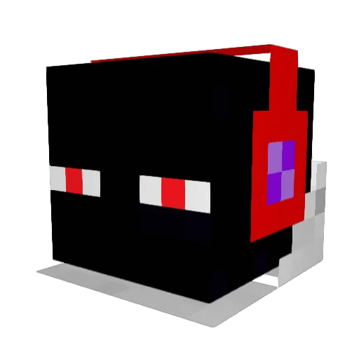 Zibosama Minecraft avatar head, 3D render