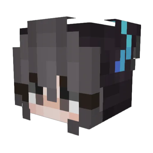 Zicapan Minecraft avatar head, 3D render