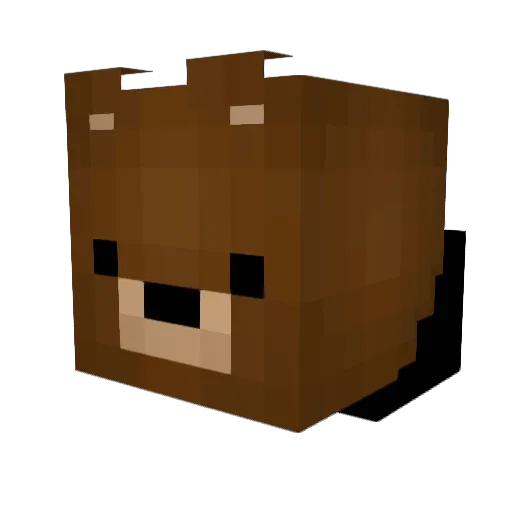 Zichzaz Minecraft avatar head, 3D render