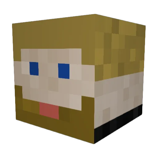 Zick_38 Minecraft avatar head, 3D render