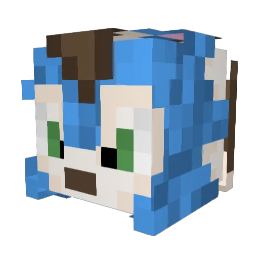 Zick_Demon Minecraft avatar head, 3D render