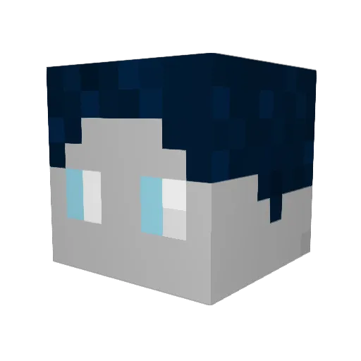 ZickzackBasti Minecraft avatar head, 3D render