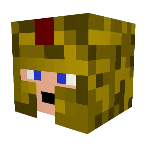 ZicloneB2 Minecraft avatar head, 3D render