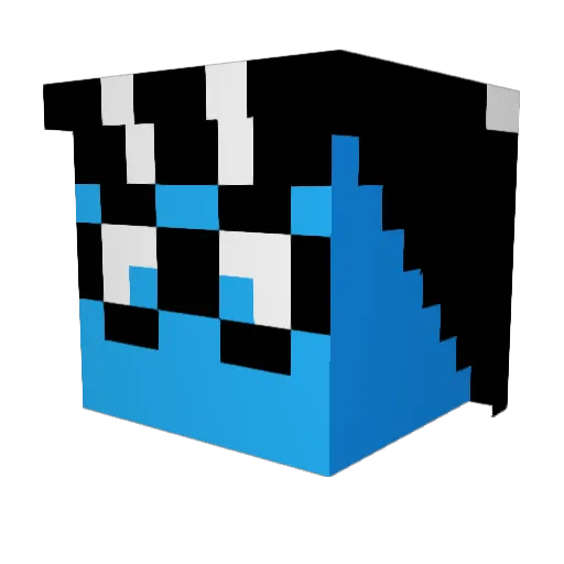 Zicom Minecraft avatar head, 3D render