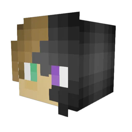 Zidox Minecraft avatar head, 3D render