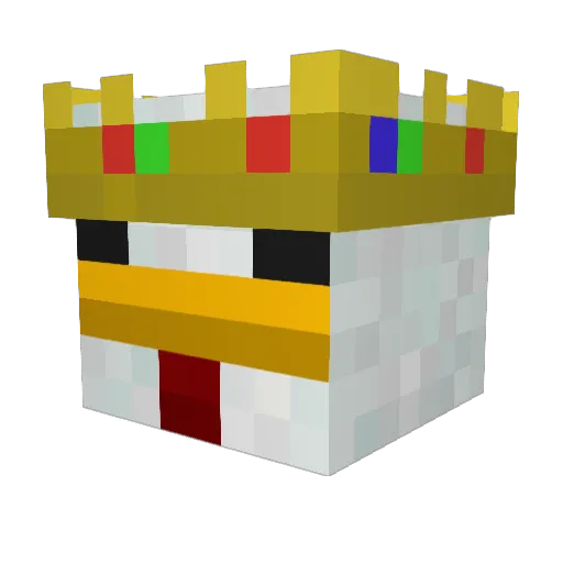 Zidreique Minecraft avatar head, 3D render