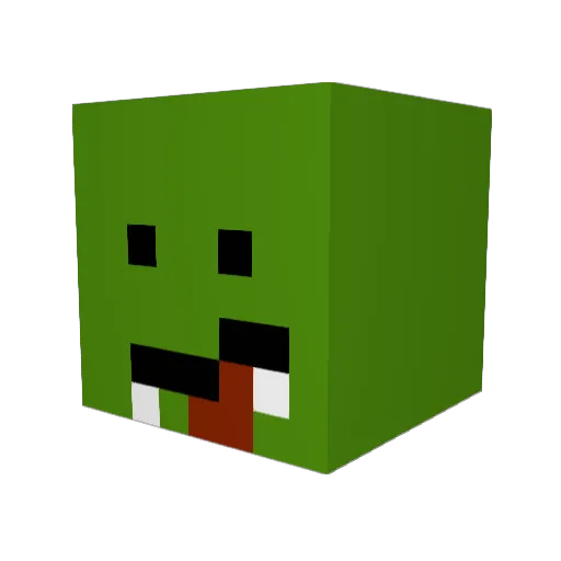 Zidto Minecraft avatar head, 3D render