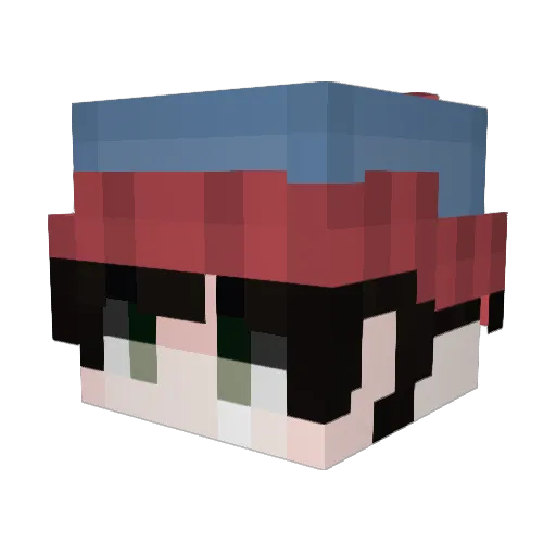Zieduss Minecraft avatar head, 3D render