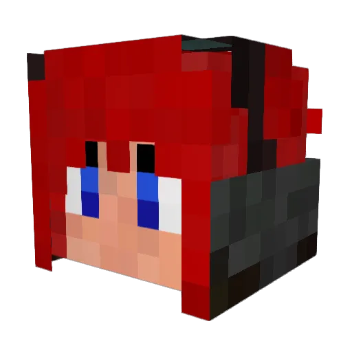 ZiegHile Minecraft avatar head, 3D render