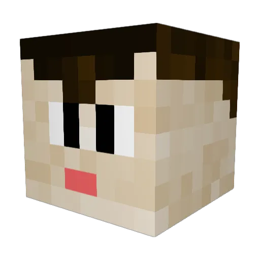 Ziegenzipfel Minecraft avatar head, 3D render