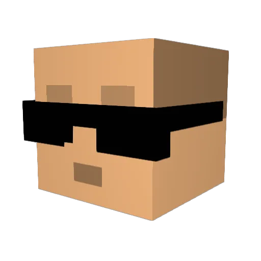 Ziegfrield Minecraft avatar head, 3D render