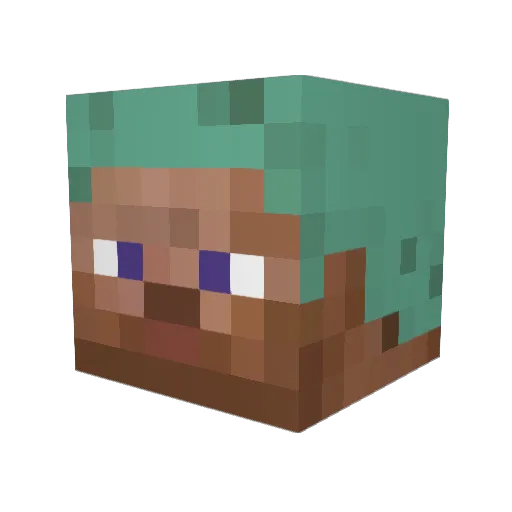 Ziekes Minecraft avatar head, 3D render
