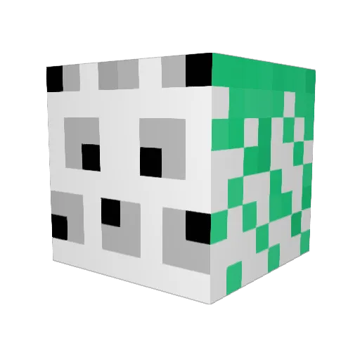 ZielakPL Minecraft avatar head, 3D render
