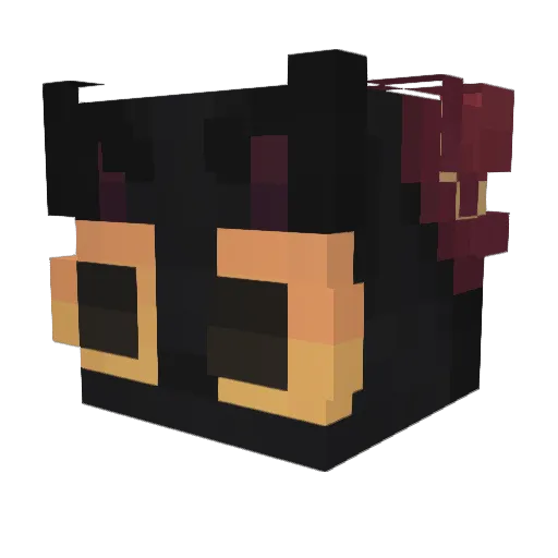 Zielona_Papuzka Minecraft avatar head, 3D render