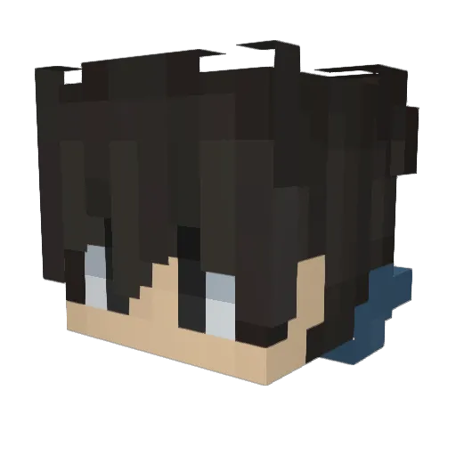 Zielonka3 Minecraft avatar head, 3D render