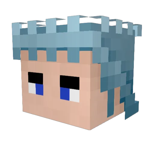 Ziena_xD Minecraft avatar head, 3D render