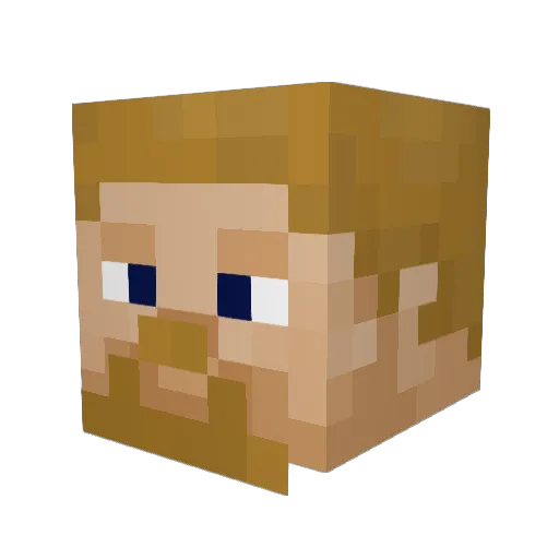 ZiesMcDoom Minecraft avatar head, 3D render