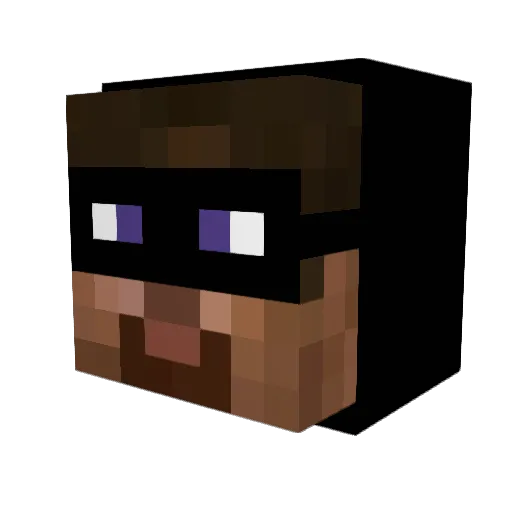 Zieske Minecraft avatar head, 3D render