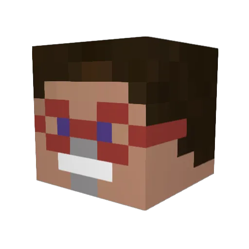 Ziether27 Minecraft avatar head, 3D render