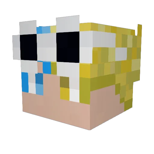 Ziferio Minecraft avatar head, 3D render