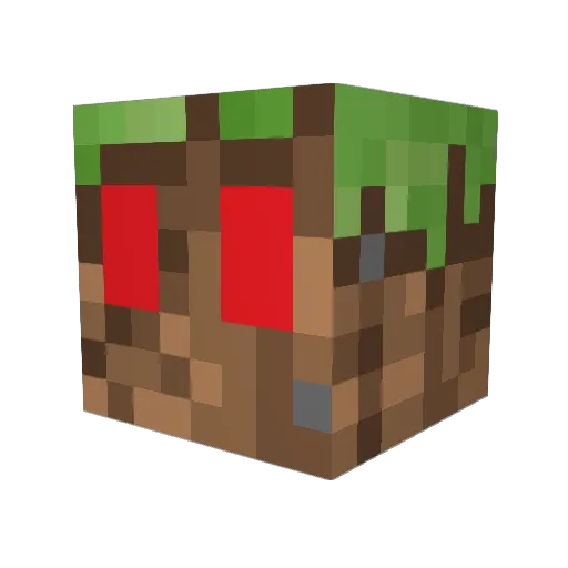 Ziferon Minecraft avatar head, 3D render