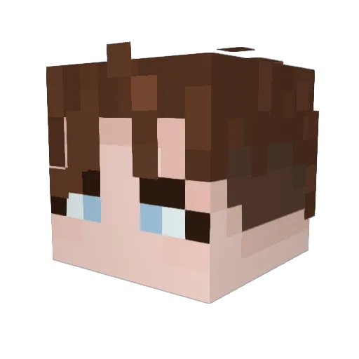 Zifferling Minecraft avatar head, 3D render