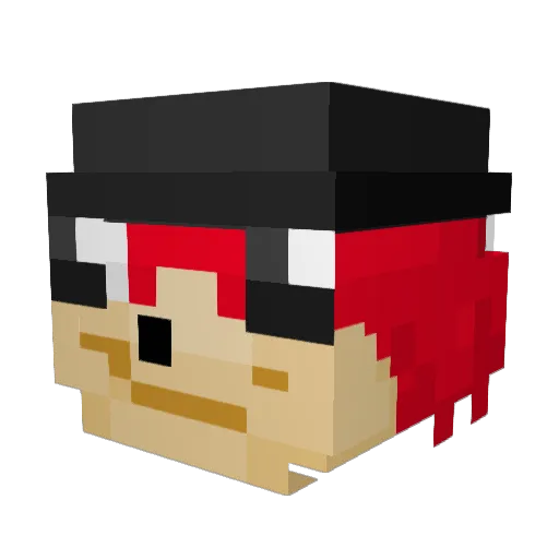 Zig971 Minecraft avatar head, 3D render