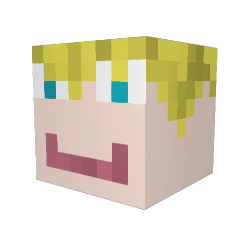 ZigZac22 Minecraft avatar head, 3D render