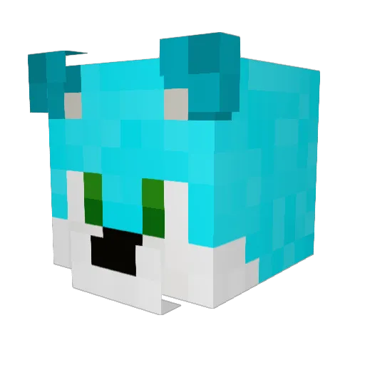 ZigZag9 Minecraft avatar head, 3D render