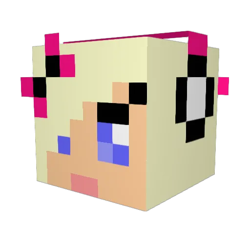 ZigZagger Minecraft avatar head, 3D render
