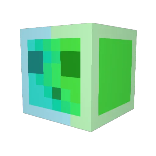 Zig_7 Minecraft avatar head, 3D render