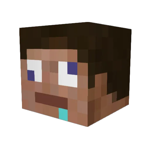 Zig_PaPa Minecraft avatar head, 3D render