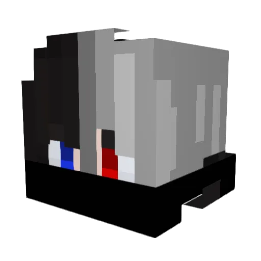 Zigdaaa Minecraft avatar head, 3D render
