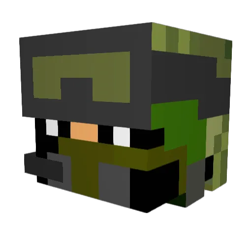 Zigger111 Minecraft avatar head, 3D render